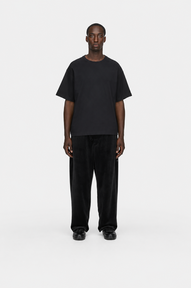 Velvet Corduroy Track Pants Black- Hombre Amsterdam