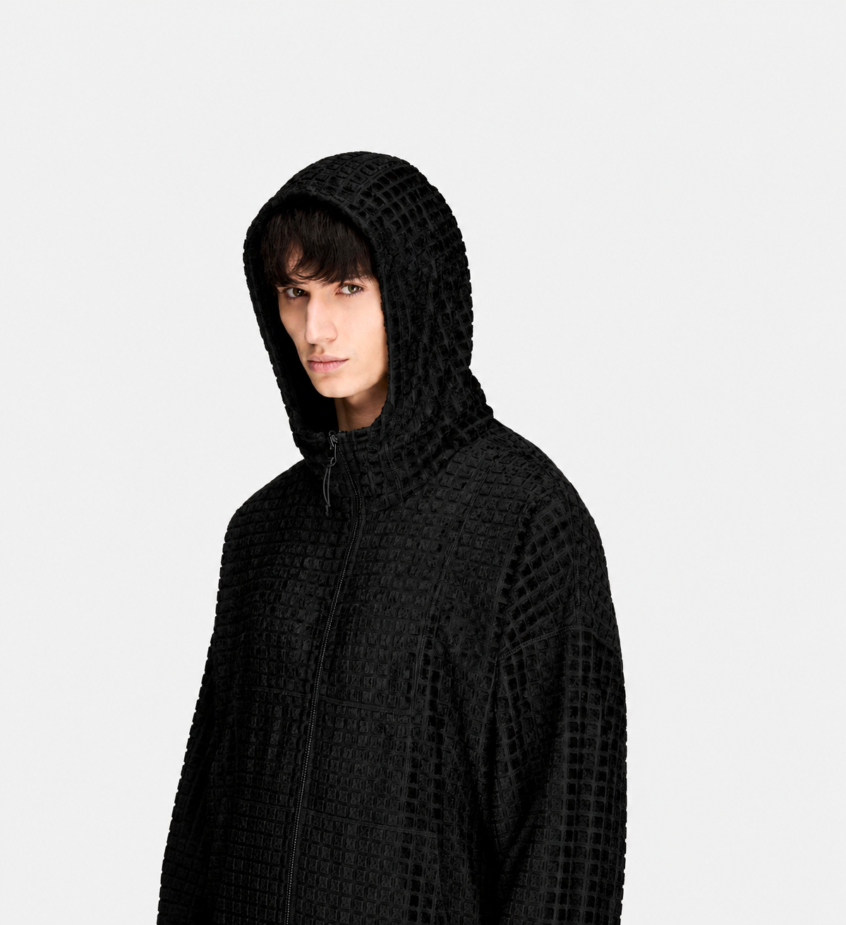 Reversible Hooded Track Jacket Black- Hombre Amsterdam