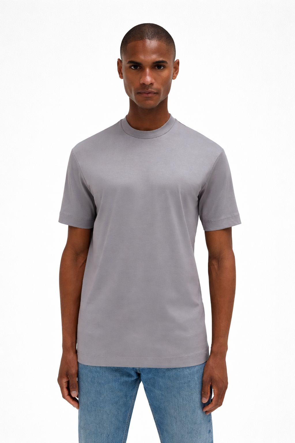 Interlock Supima T-Shirt Grey- Hombre Amsterdam