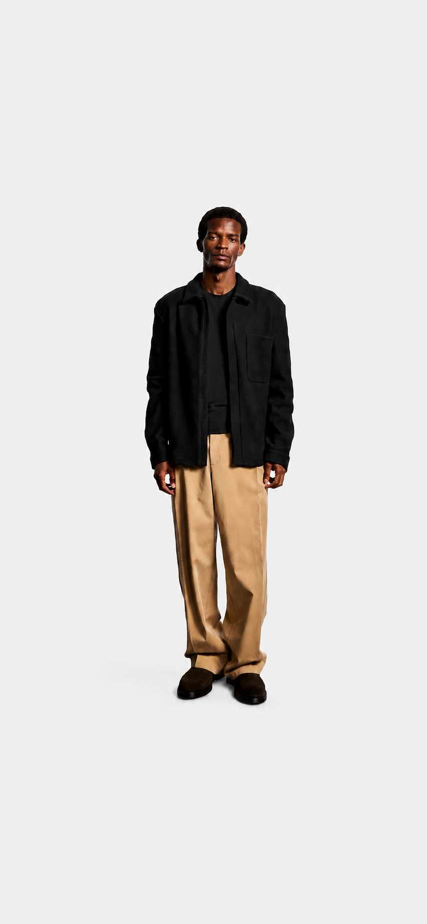 Wool Overshirt Black- Hombre Amsterdam