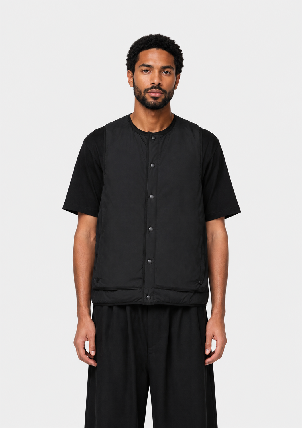 M Liner Nylon Padded Vest Black- Hombre Amsterdam