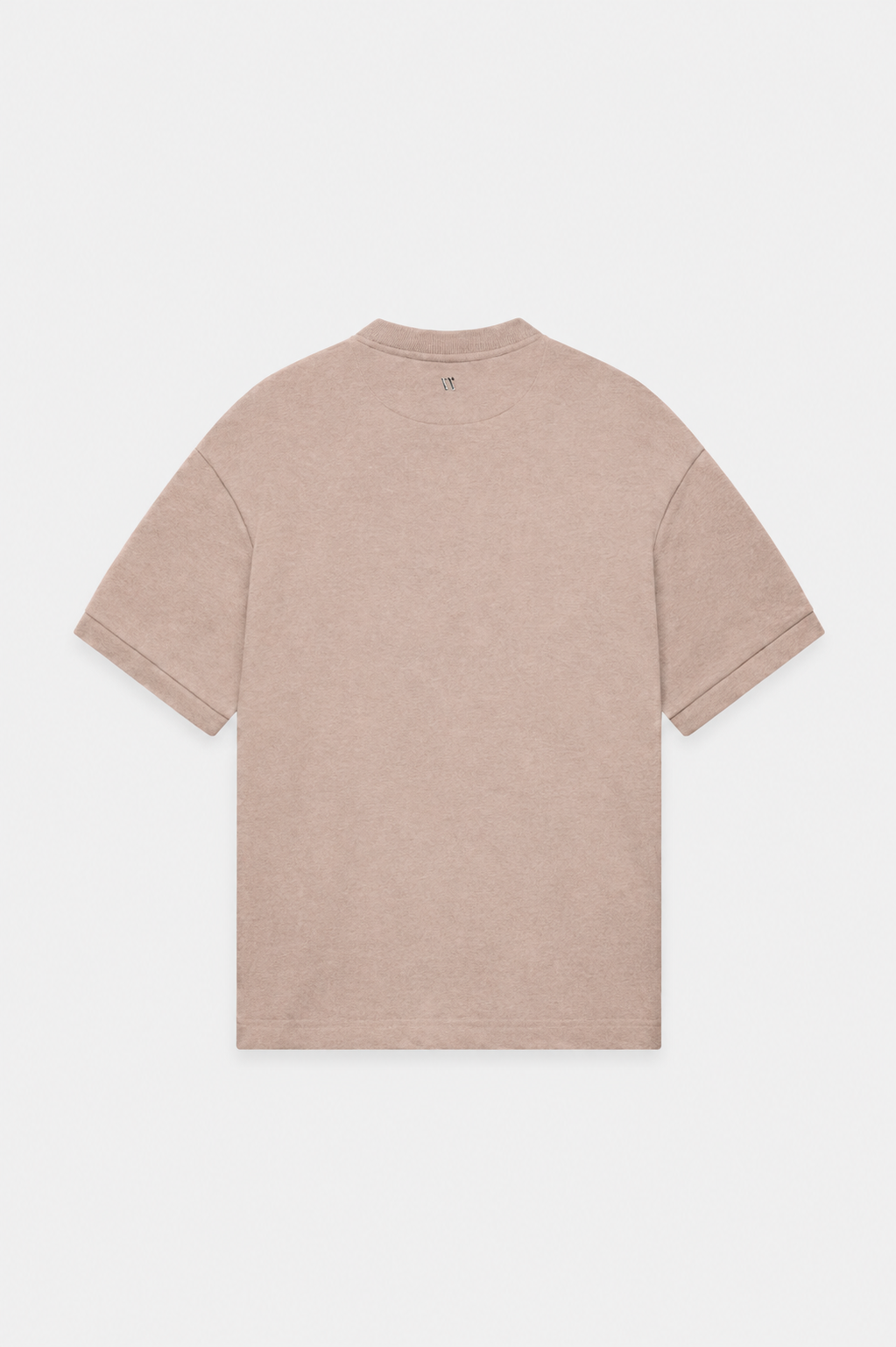 Fleece Oversized T-Shirt Light Taupe Melange- Hombre Amsterdam