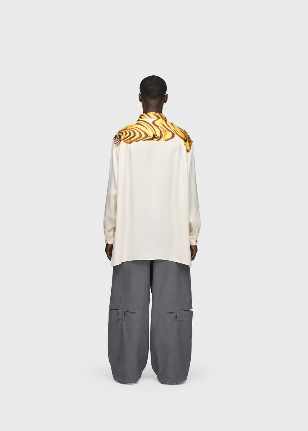 Satin Tiger Print Shirt Yellow- Hombre Amsterdam