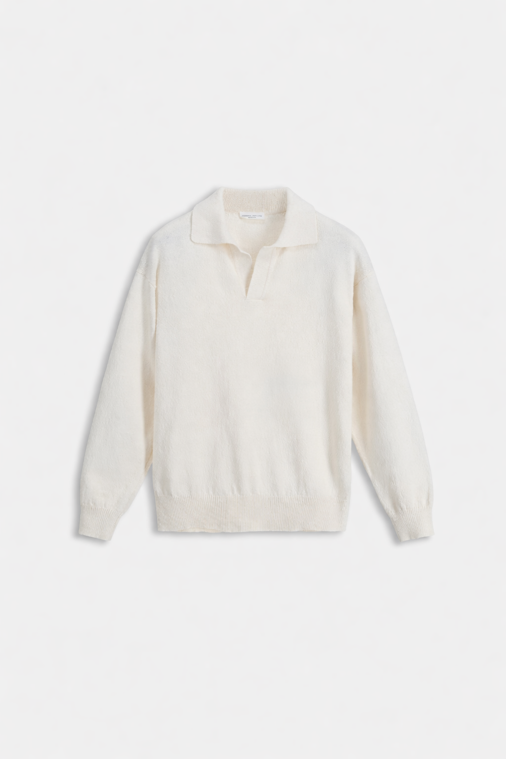 Textured Knit Polo cru- Hombre Amsterdam