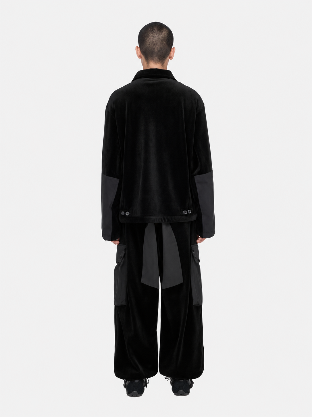 Velvet Corduroy Utility Blouson Jacket Black- Hombre Amsterdam