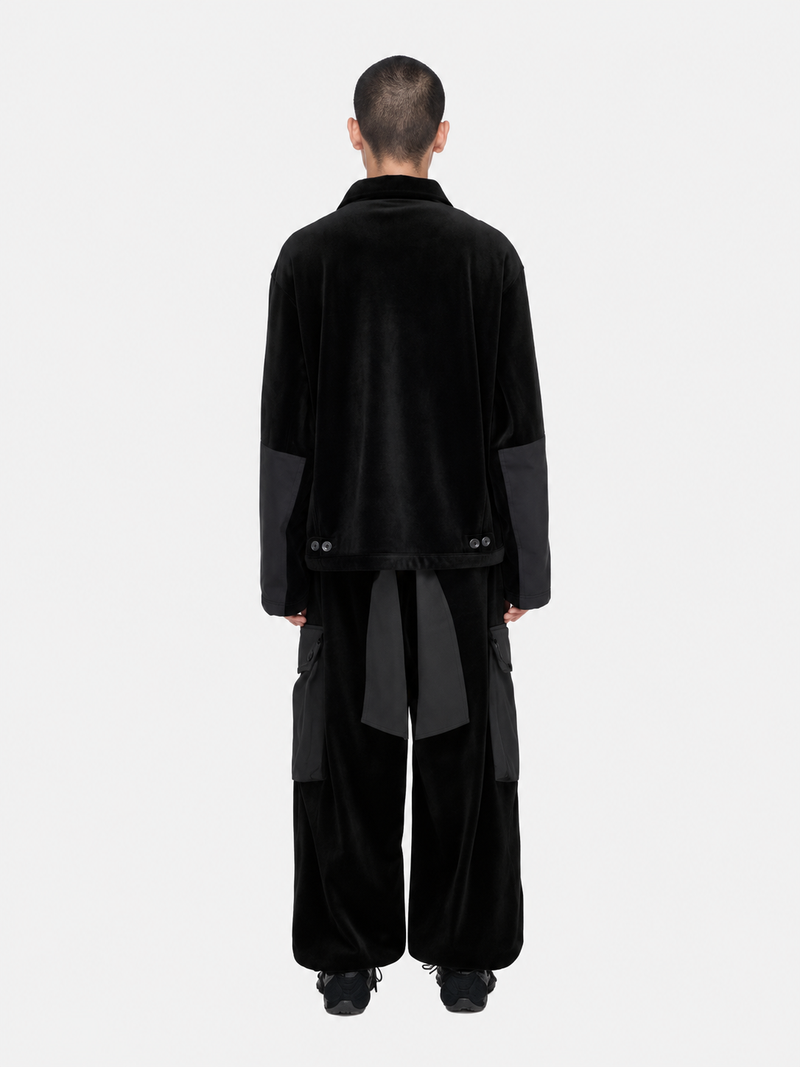 Velvet Corduroy Utility Blouson Jacket Black- Hombre Amsterdam