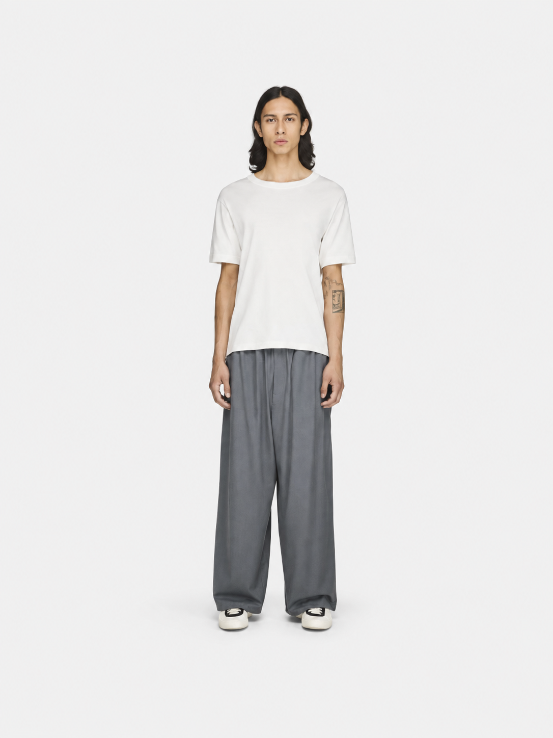 Wool Straight Leg Pants Grey Five- Hombre Amsterdam