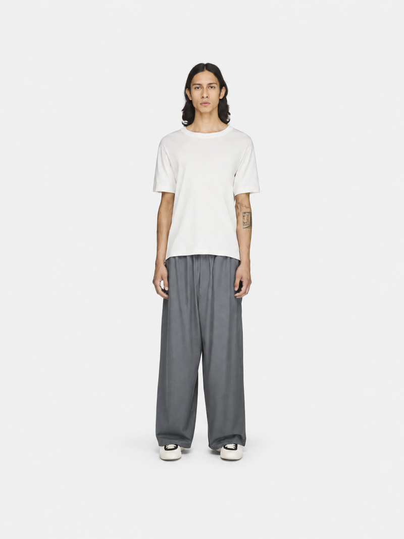 Wool Straight Leg Pants Grey Five- Hombre Amsterdam