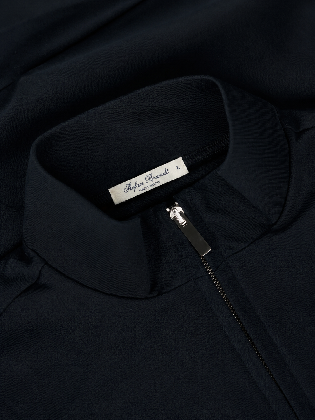 Zip Cotton Vest Navy Blue- Hombre Amsterdam