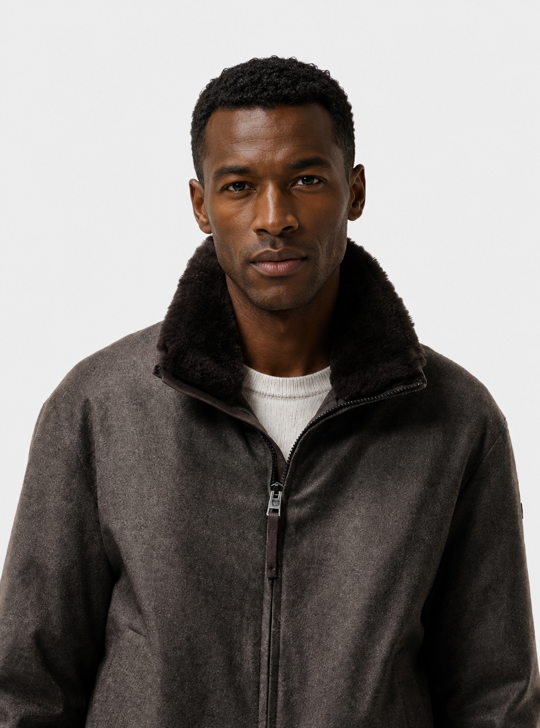 Wool Cashmere Bomber Jacket Brown- Hombre Amsterdam