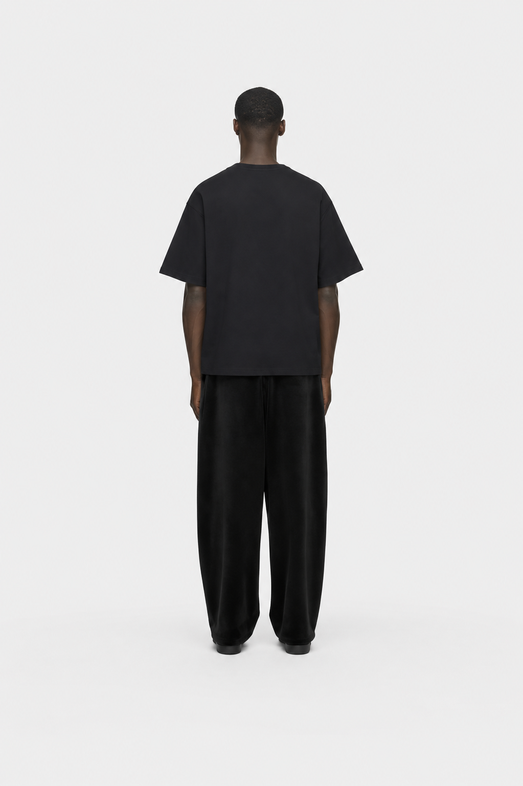 Velvet Corduroy Track Pants Black- Hombre Amsterdam
