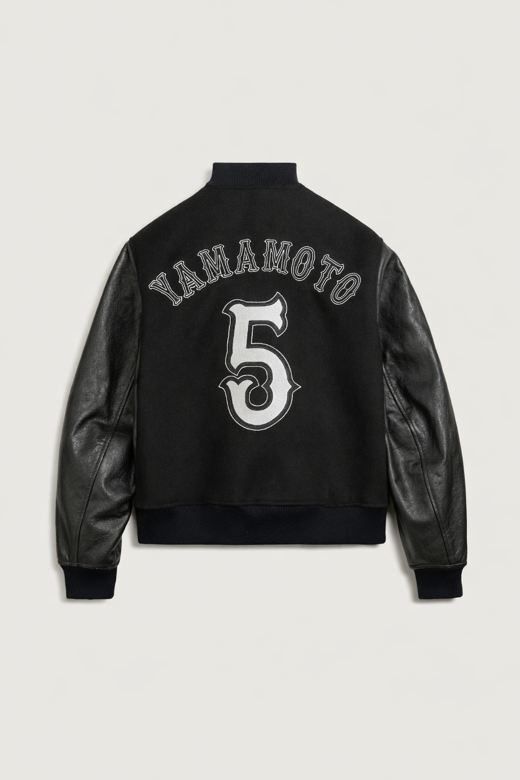 Collegiate Leather Jacket Black- Hombre Amsterdam