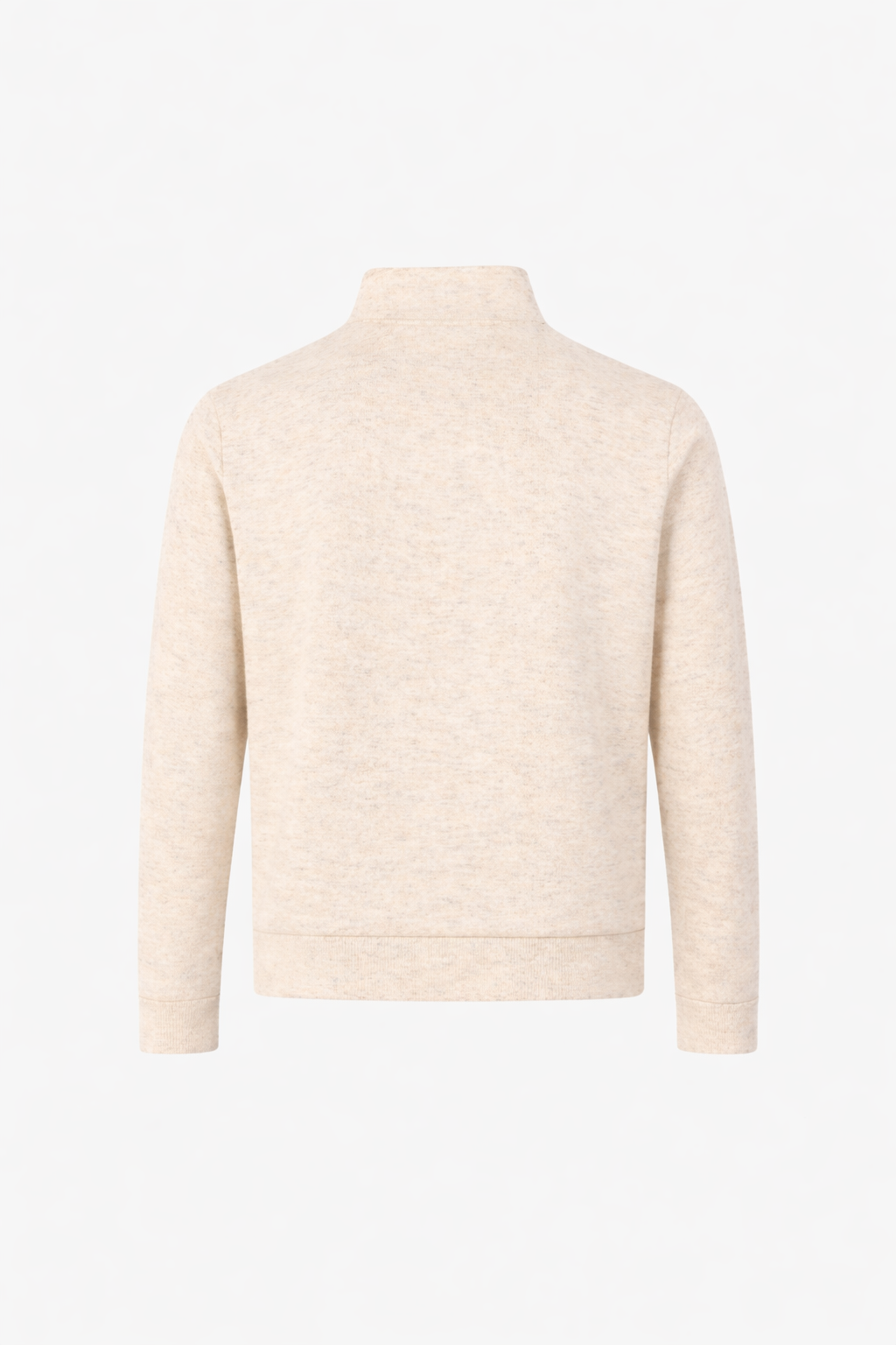 Zip Vest Cotton Melange Crema Super 60- Hombre Amsterdam