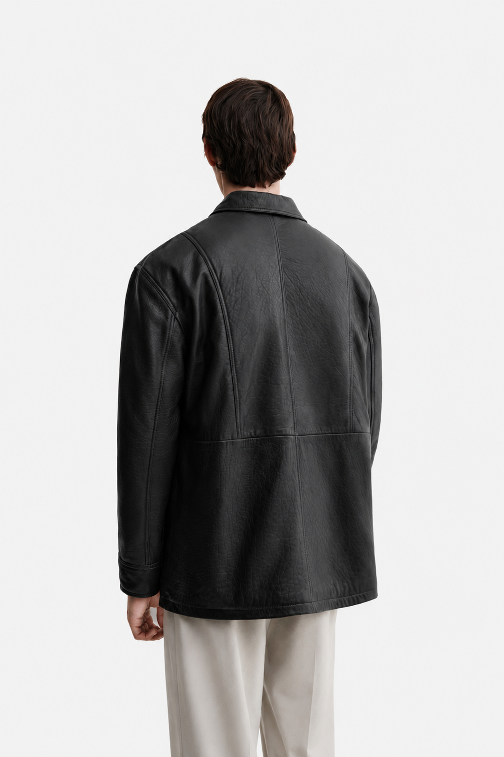 Mavis Leather Jacket Back- Hombre Amsterdam