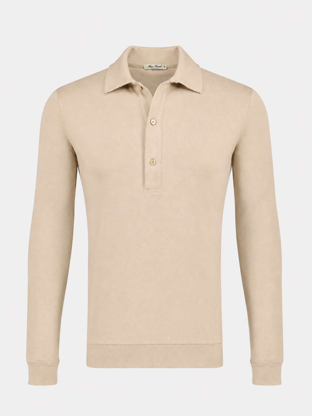Polo Long Sleeves Beige- Hombre Amsterdam