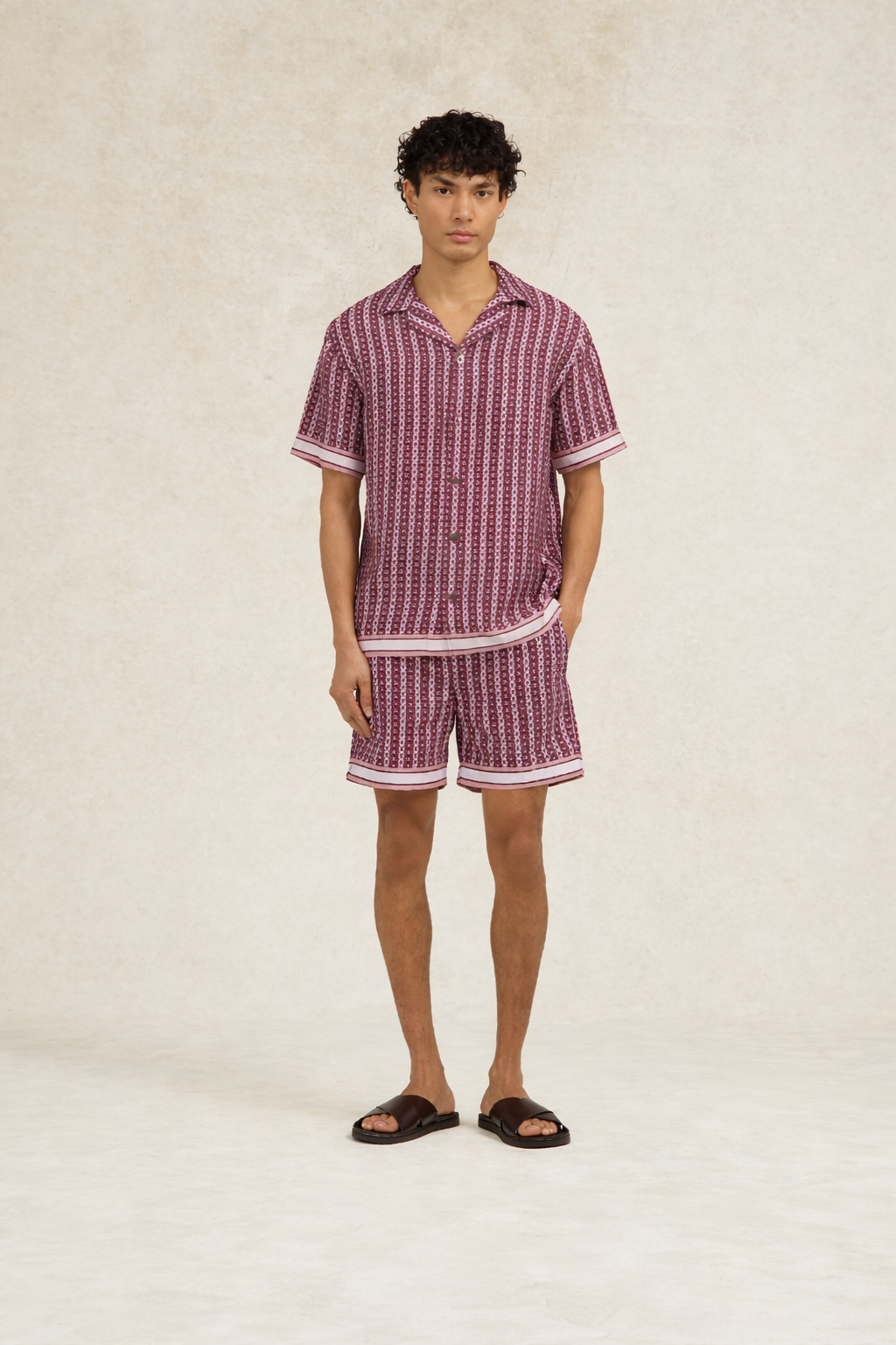 Pressoa Print Tailored Swimshort Rose- Hombre Amsterdam