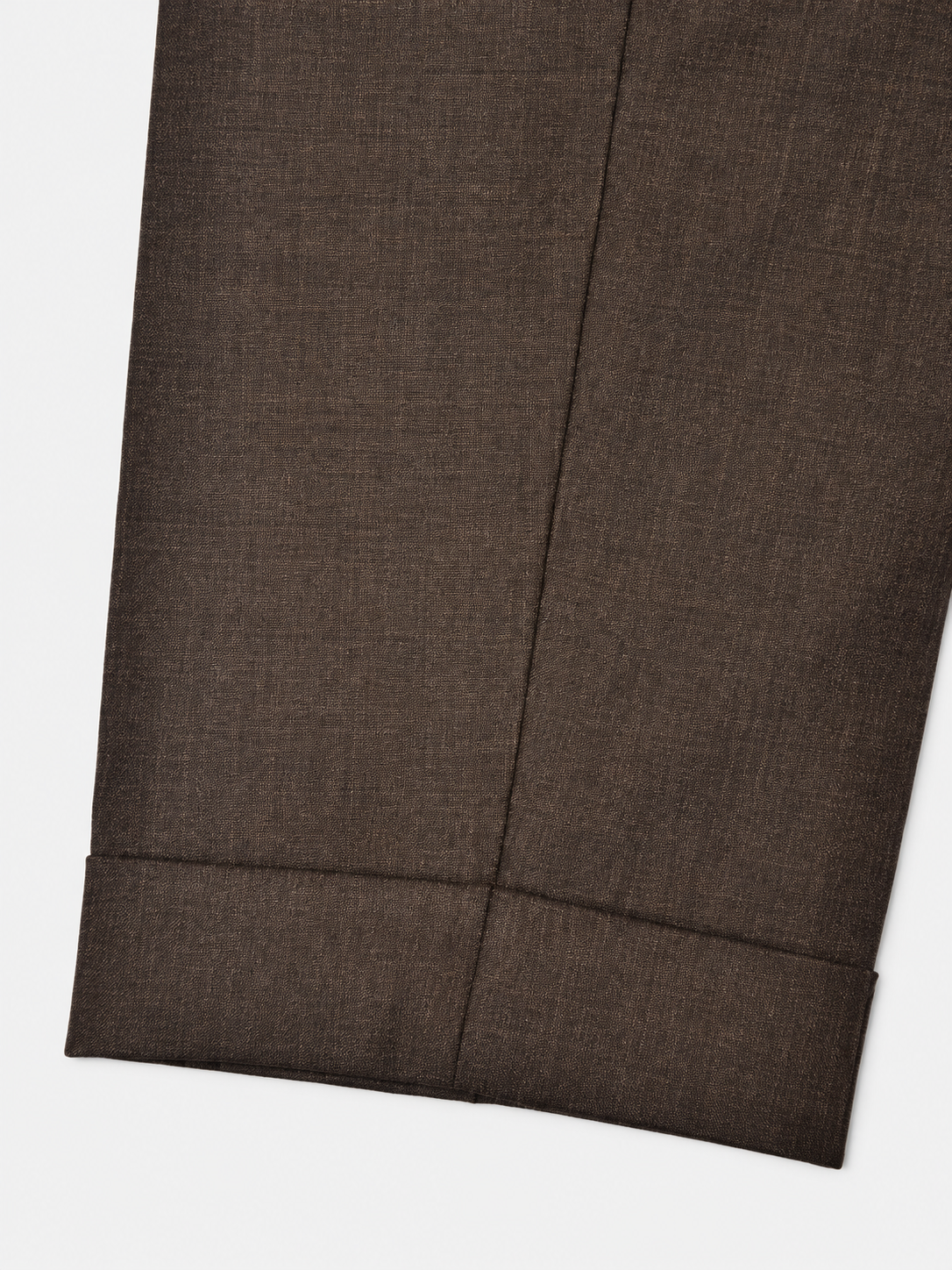 Wool Pleated Trousers Brown- Hombre Amsterdam