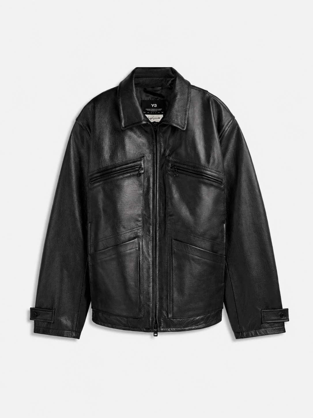 Leather Blouson Jacket Black- Hombre Amsterdam