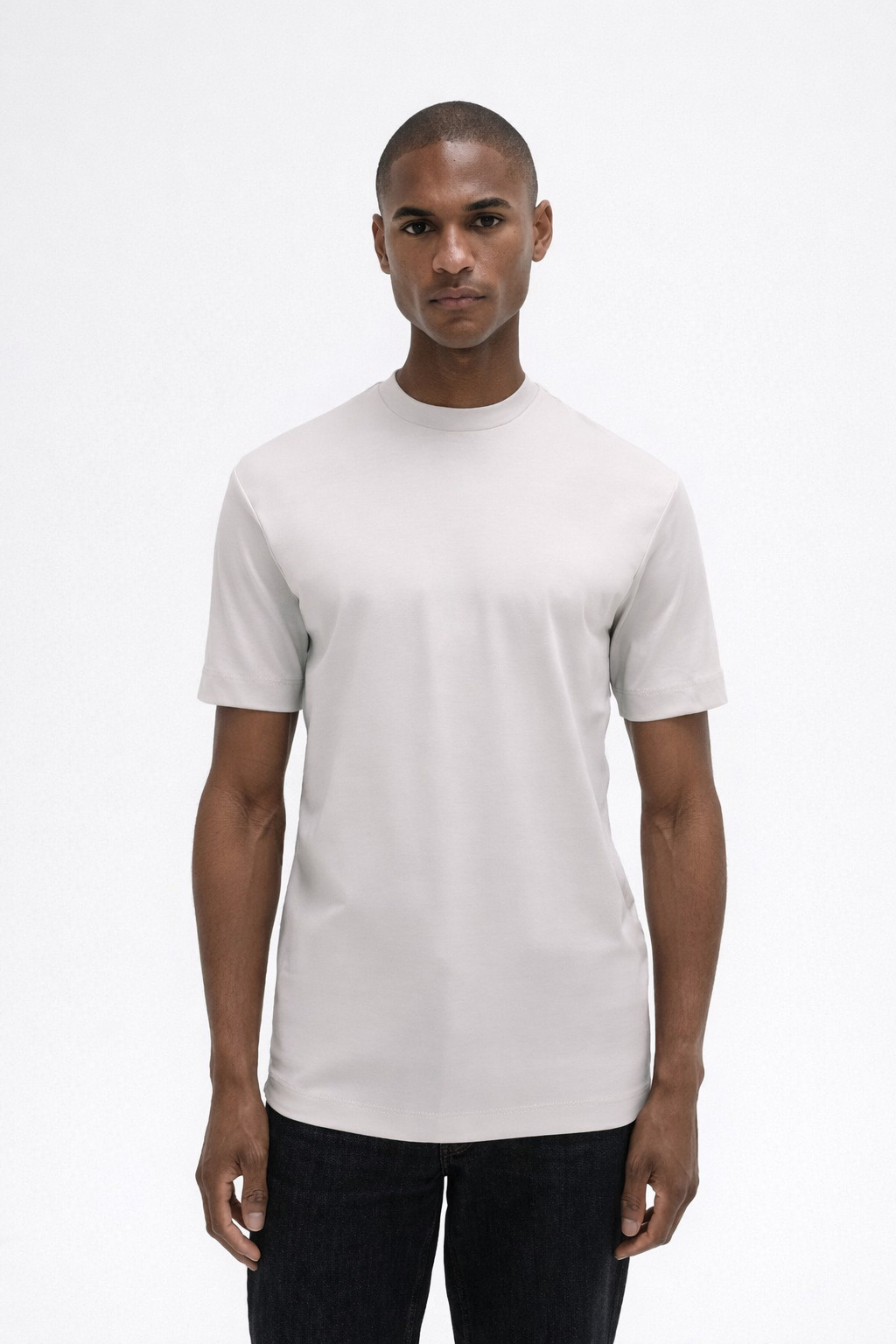 Interlock Supima T-Shirt Pearl Grey- Hombre Amsterdam