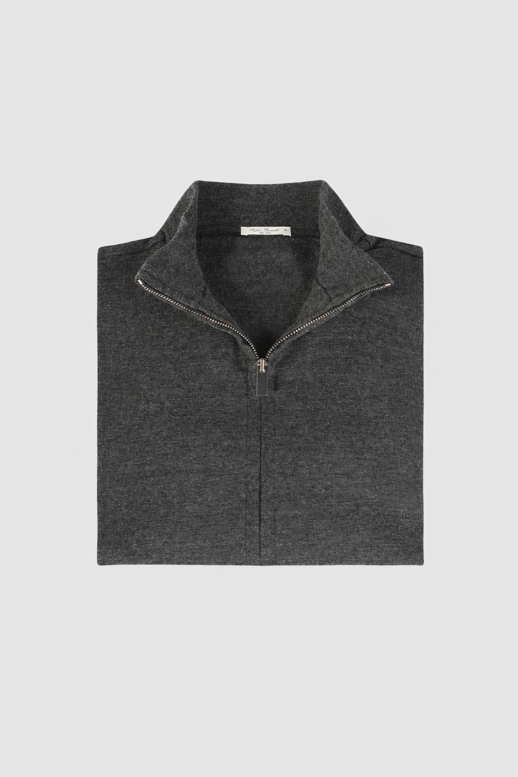 Zip VestCotton Super 60 Melange Grey- Hombre Amsterdam