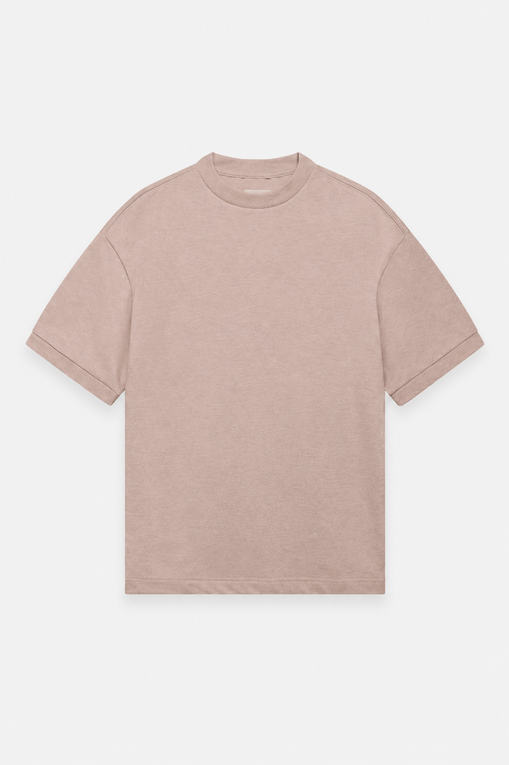 Fleece Oversized T-Shirt Light Taupe Melange- Hombre Amsterdam