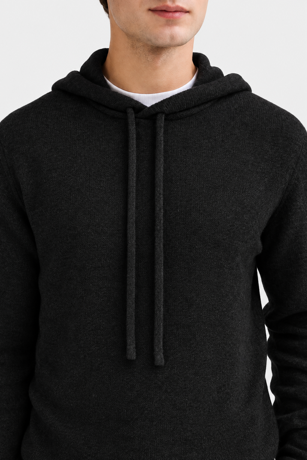 Wool Hoodie Black- Hombre Amsterdam