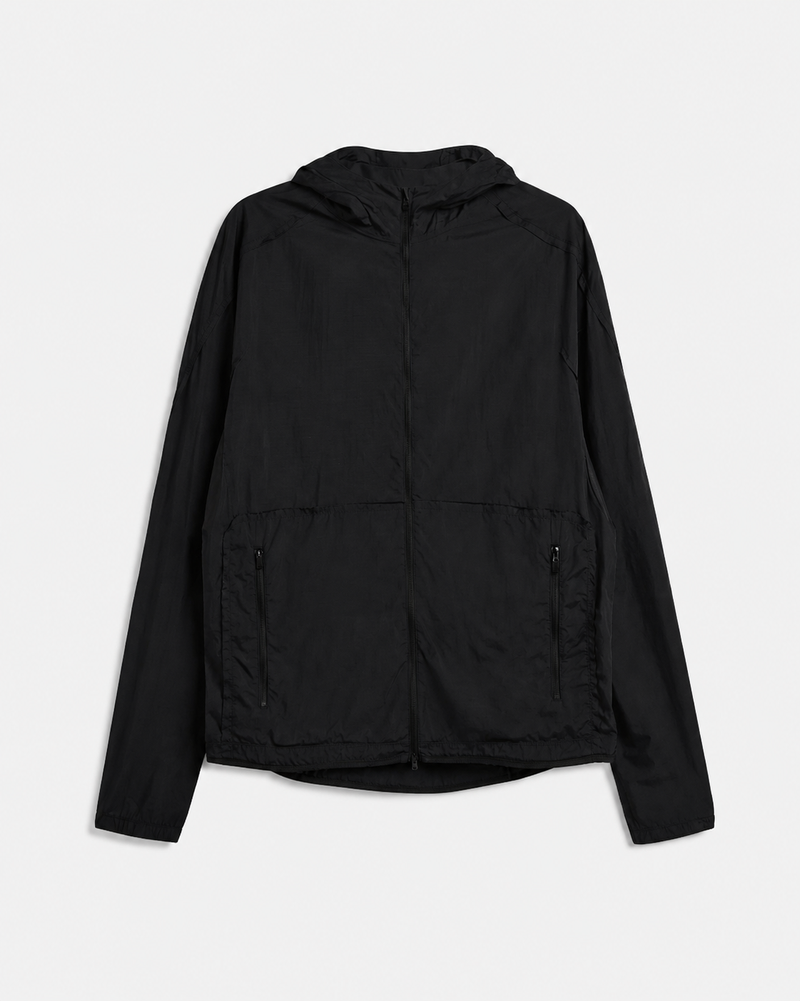 Running Hooded Jacket Black- Hombre Amsterdam