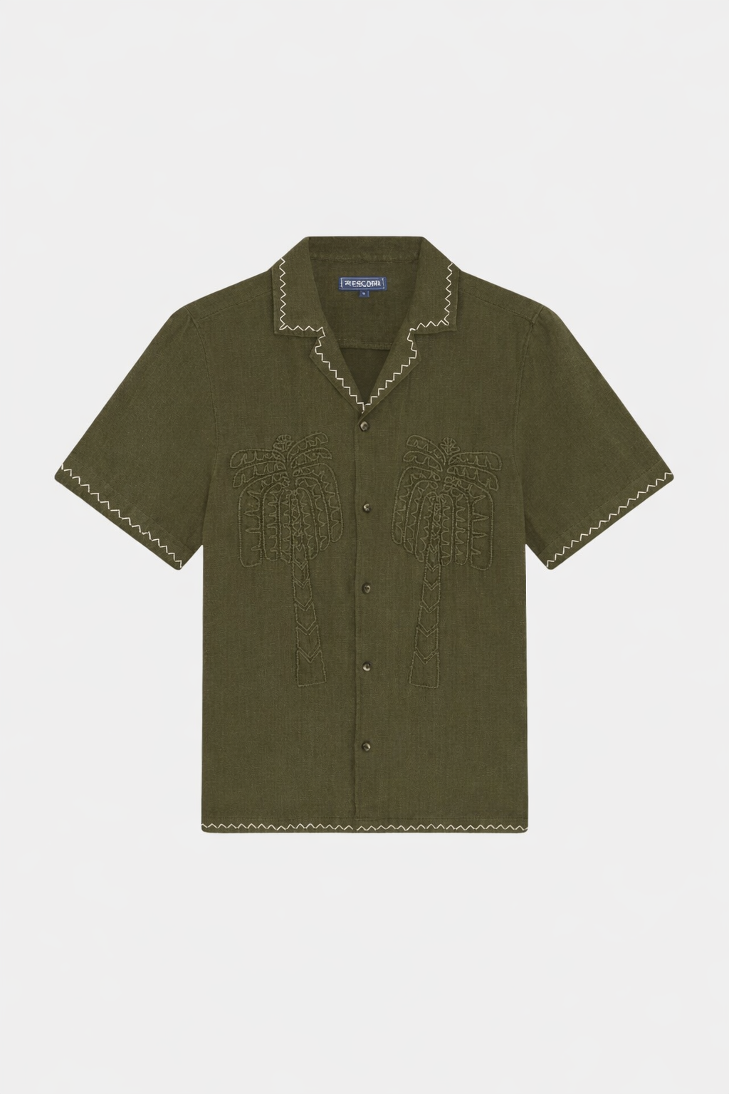 Flavio Linen Shirt Dark Olive- Hombre Amsterdam