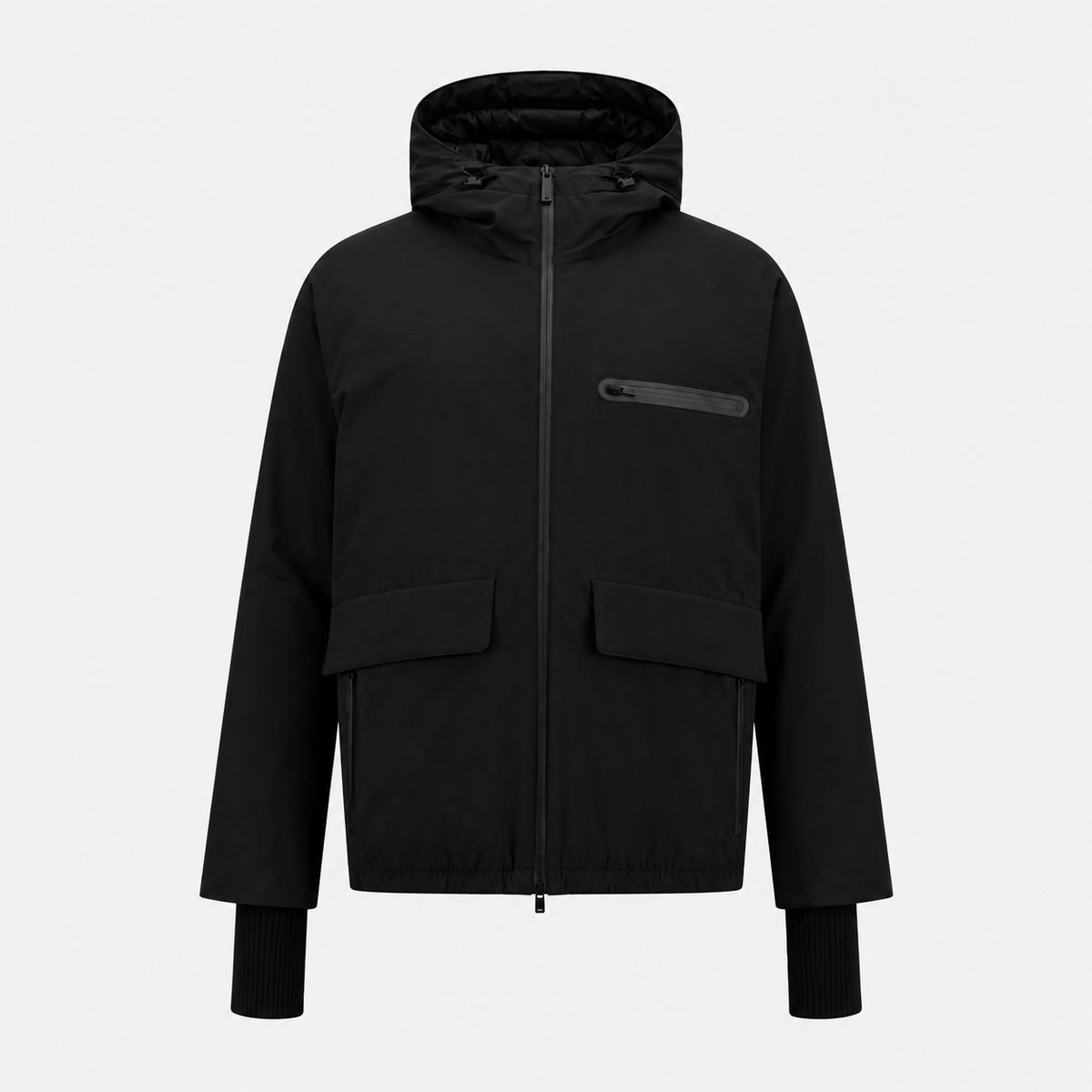 Short Black Parka In 2L Goretex- Hombre Amsterdam