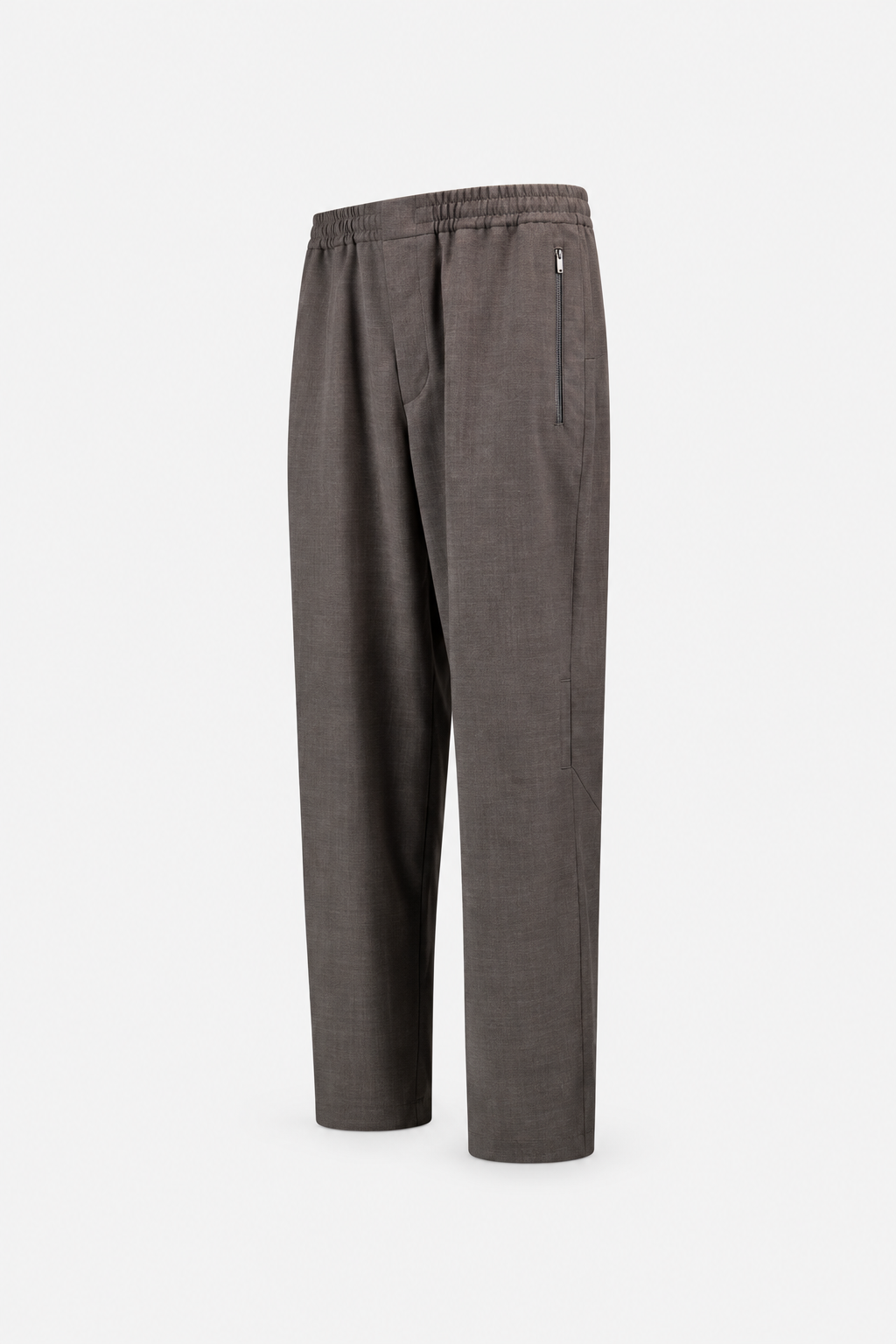 Trousers In Wool Touch Grey- Hombre Amsterdam