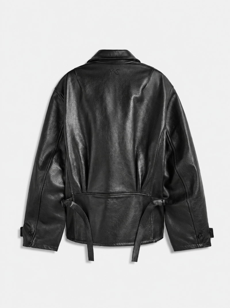 Leather Blouson Jacket Black- Hombre Amsterdam