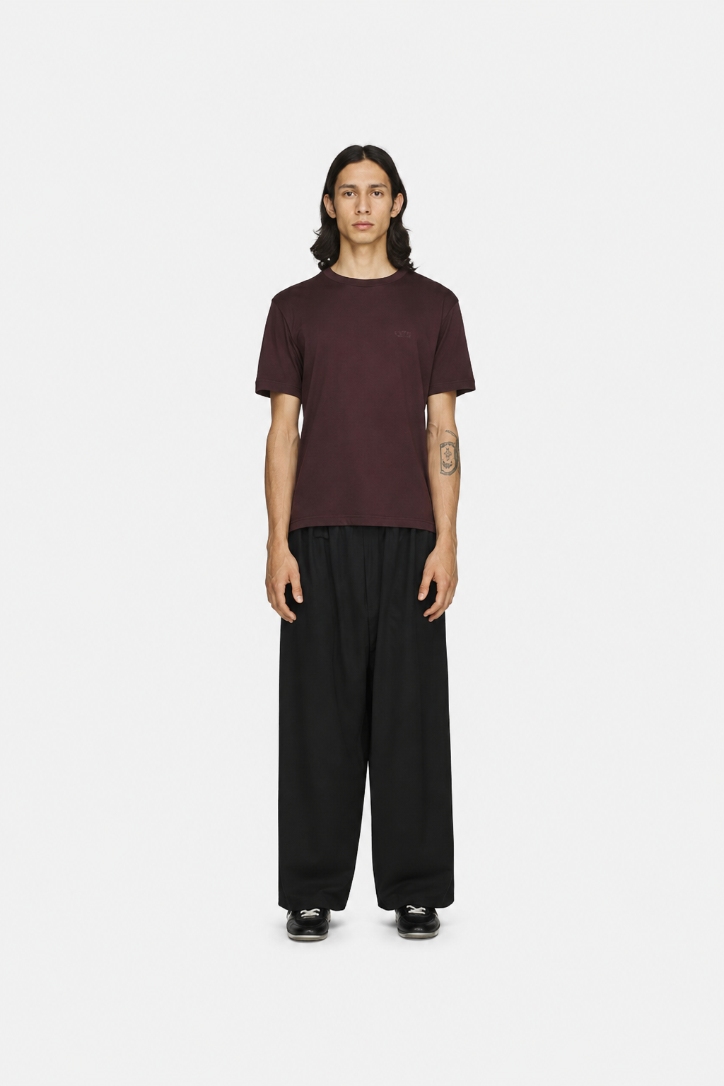 Wool Straight Leg Pants Black- Hombre Amsterdam