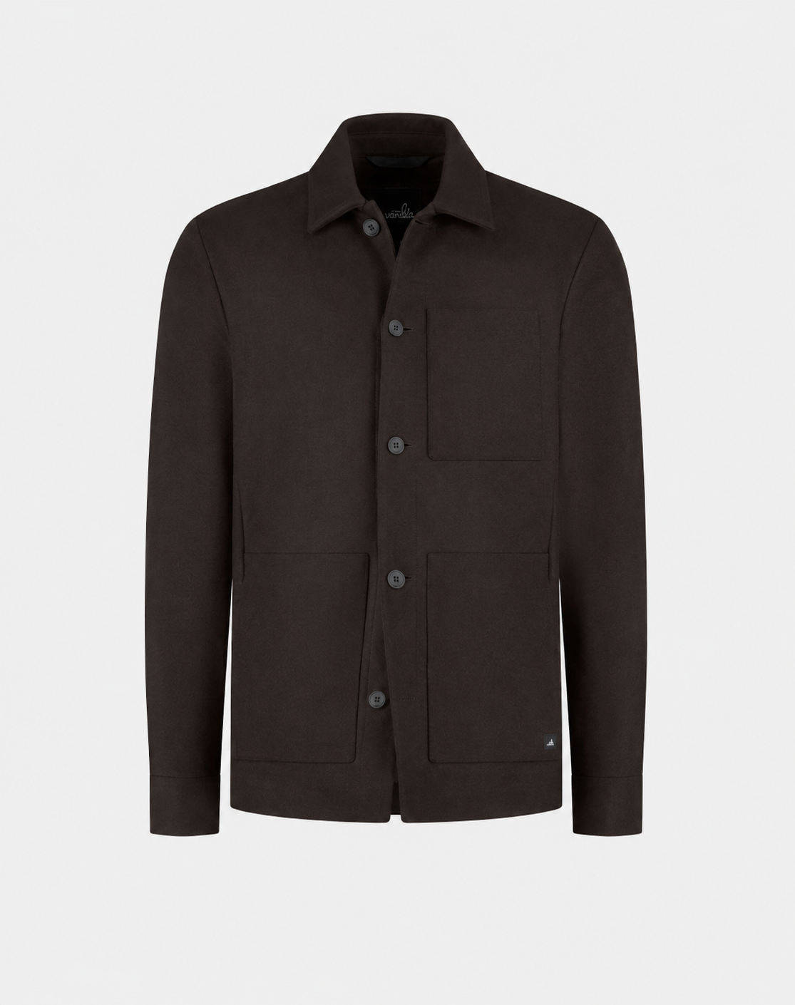 Wool Cashmere Shirt Jacket Deep Brown- Hombre Amsterdam