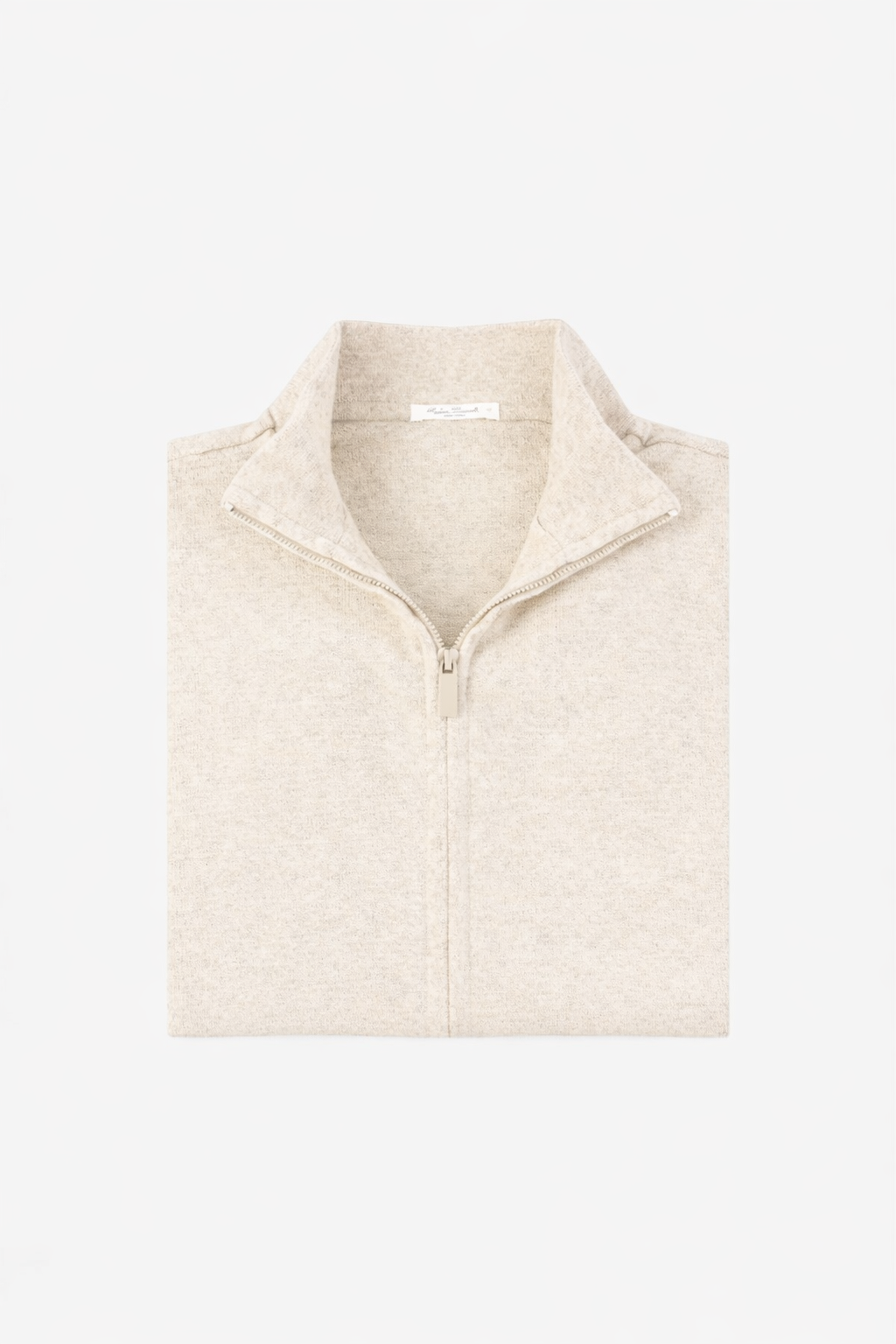Zip Vest Cotton Melange Crema Super 60- Hombre Amsterdam