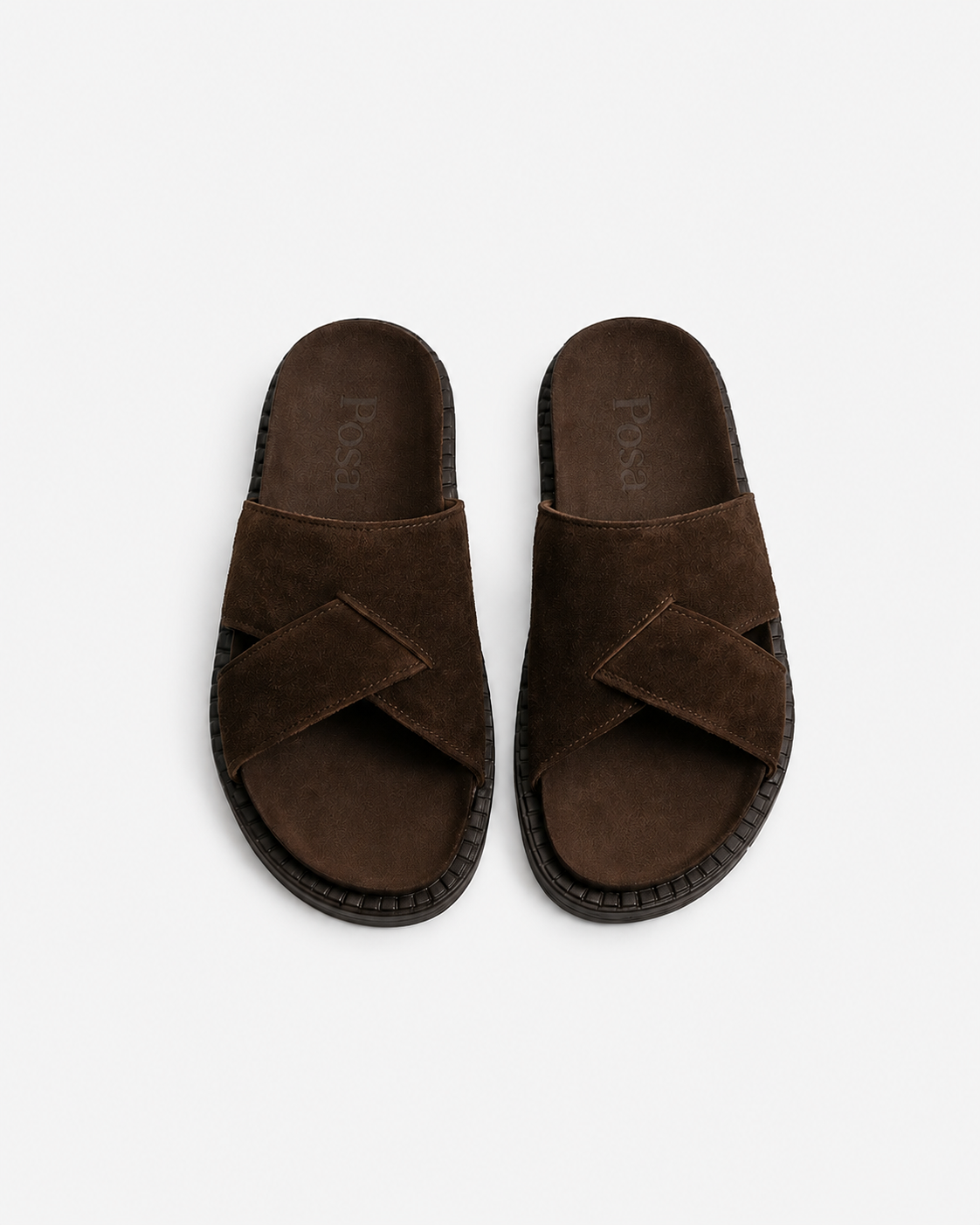 Suede Slides Dark Brown- Hombre Amsterdam