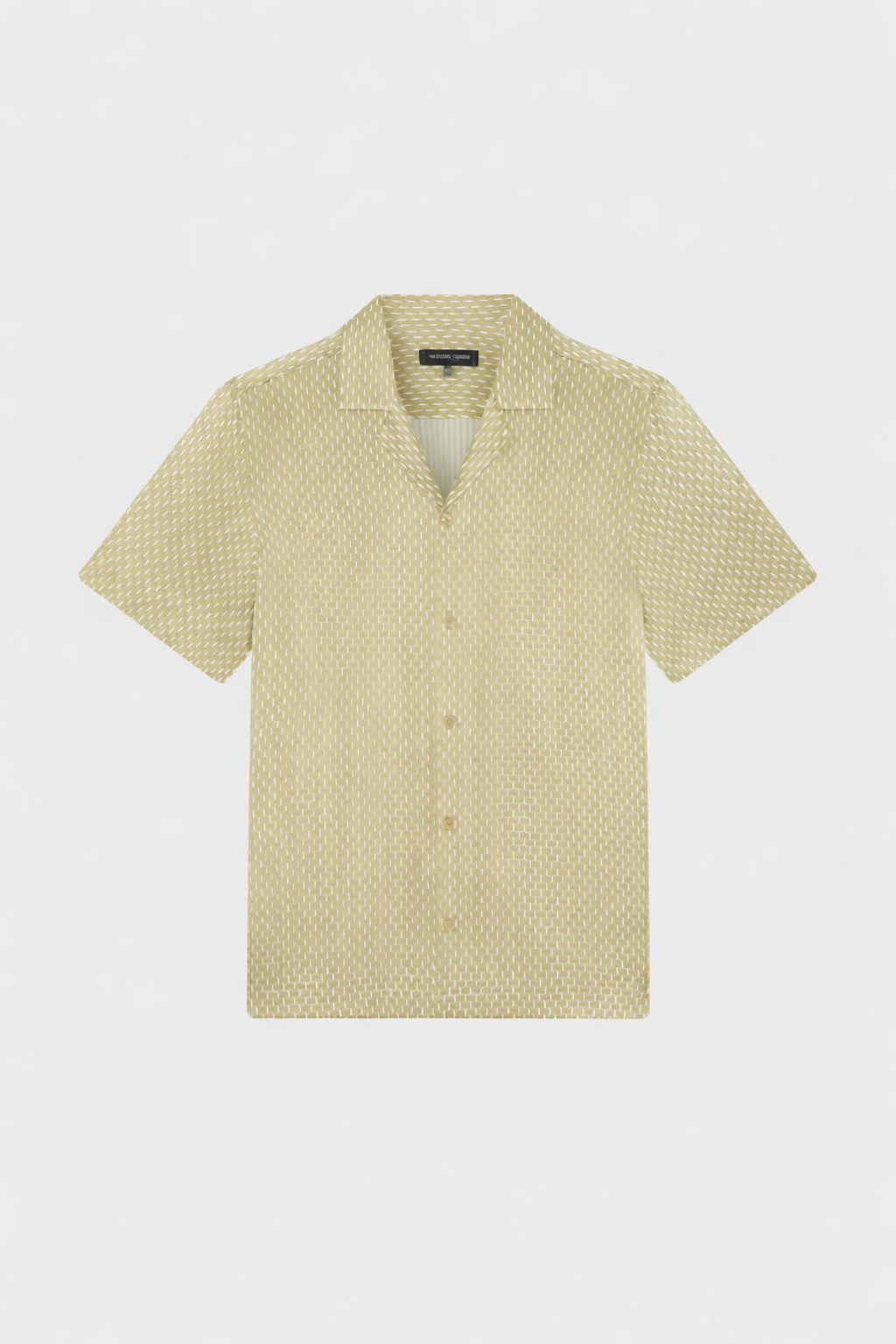 Roberto Silk Copa Micro Print Shirt- Hombre Amsterdam