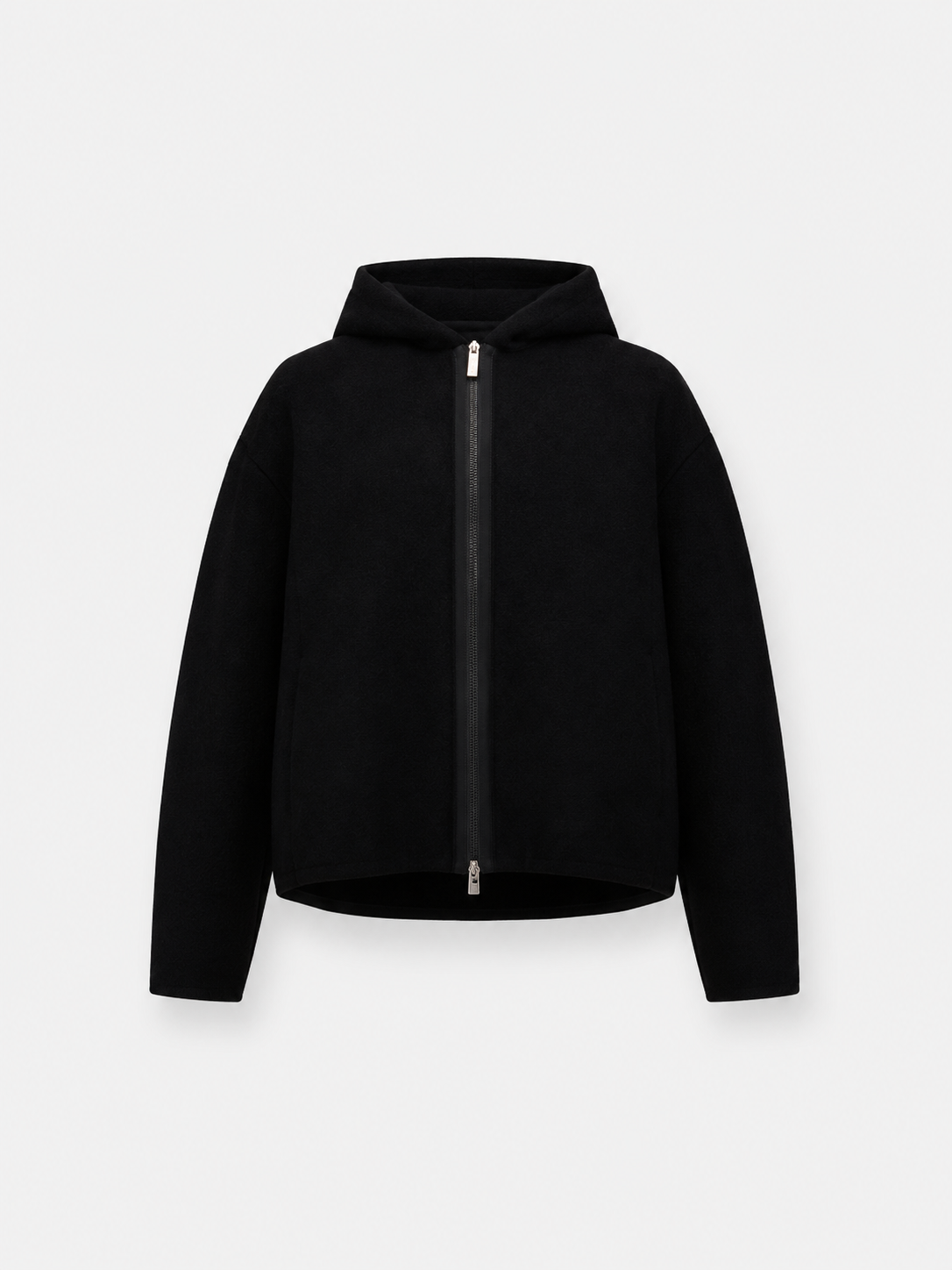 Jacket In Technical Wool Black- Hombre Amsterdam