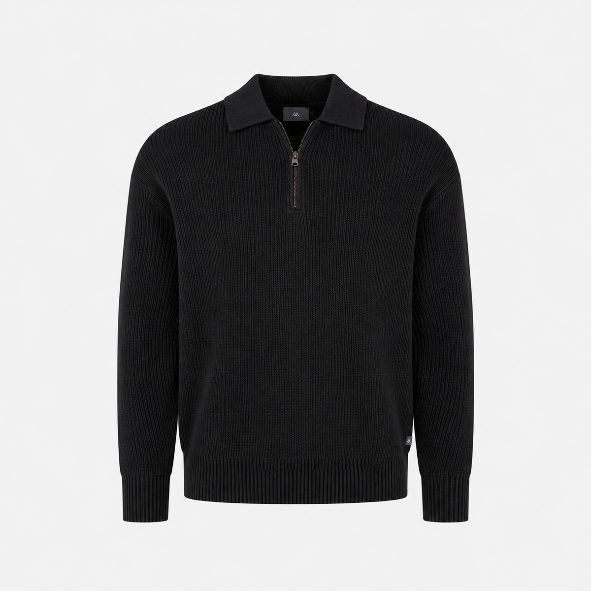 Wells Cotton Merino Half Zip Polo Pure Back- Hombre Amsterdam