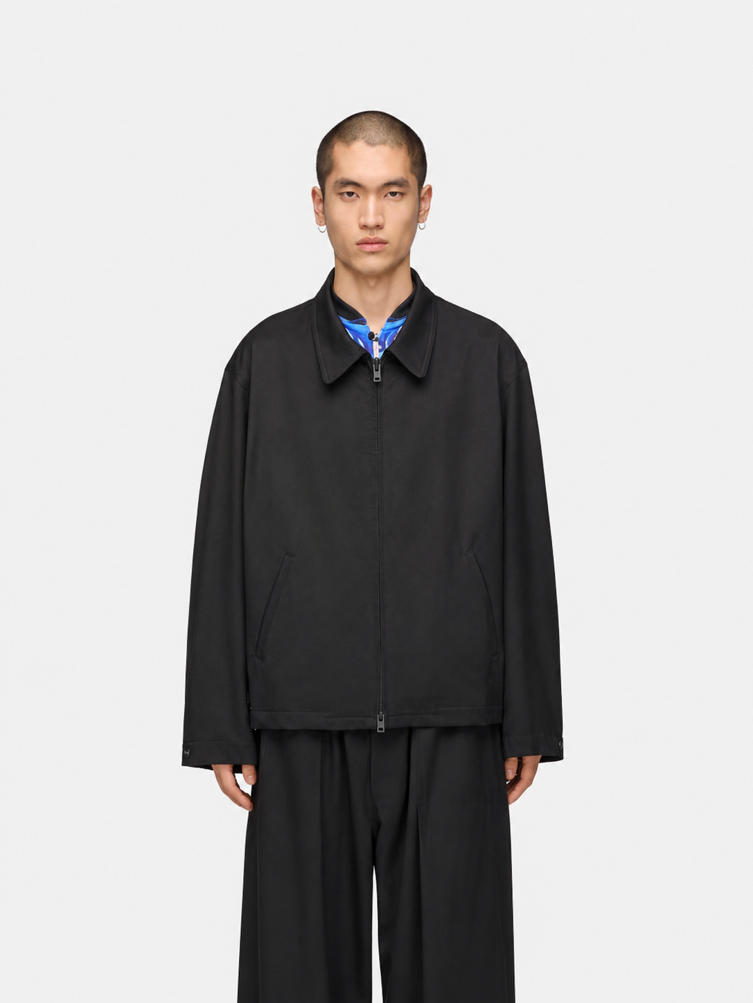 Wool Blouson Jacket Black- Hombre Amsterdam