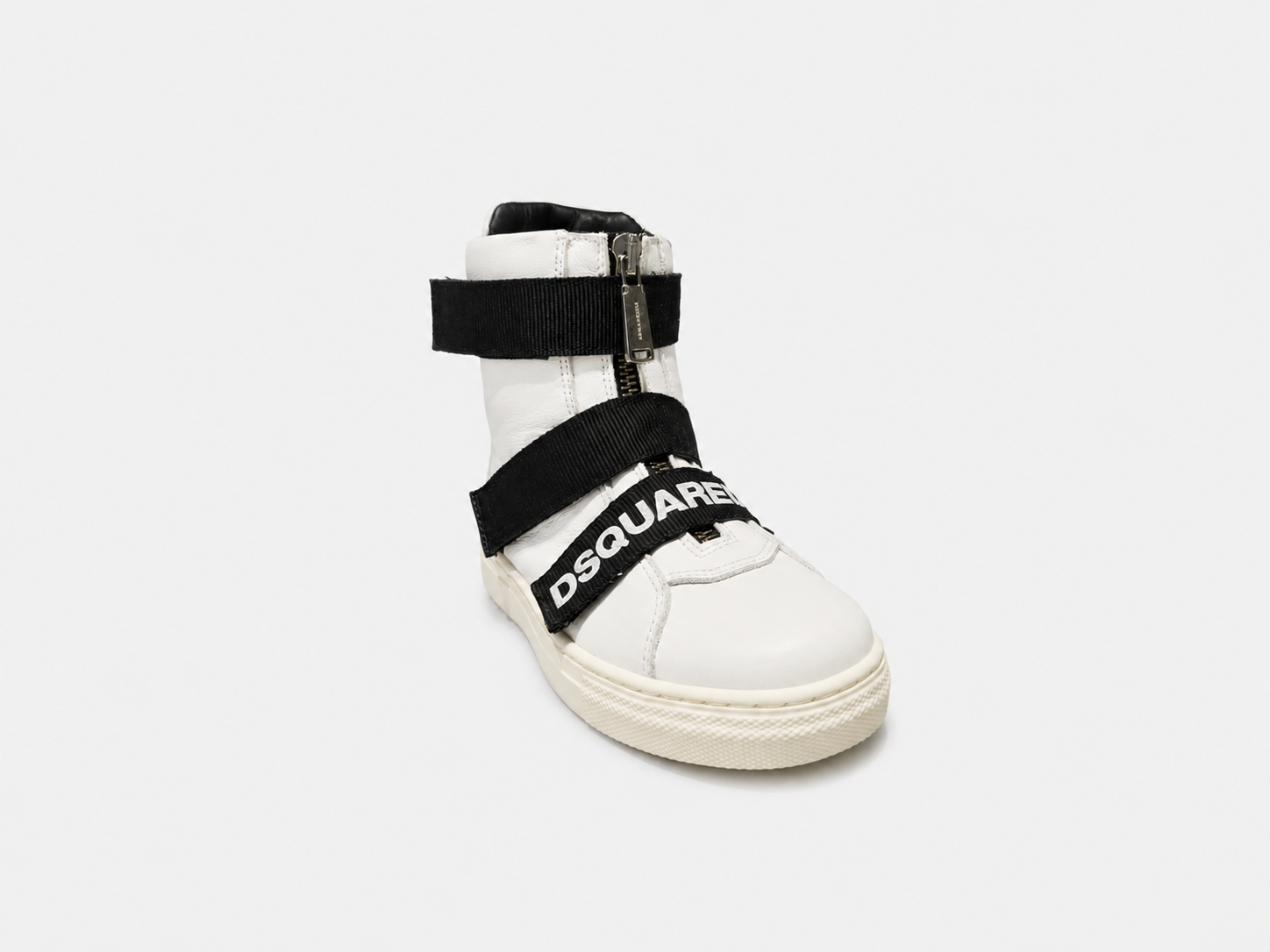 White High Top Velcro Sneakers Kids- Hombre Amsterdam