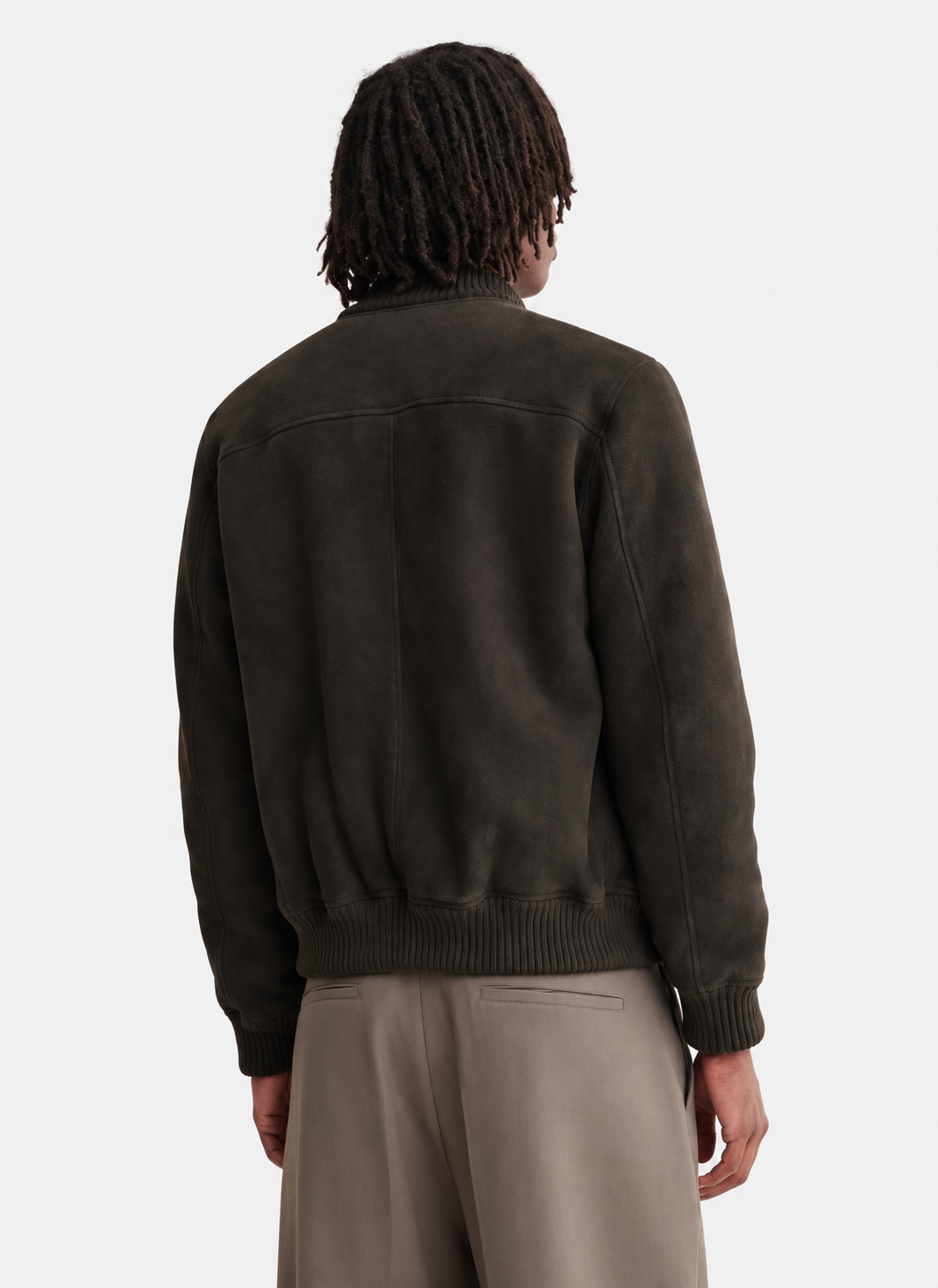 Shearling Bomber Jacket Iron Grey- Hombre Amsterdam