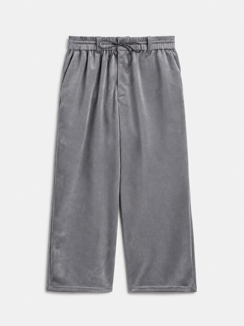 Velvet Corduroy Track Pants Grey Five- Hombre Amsterdam