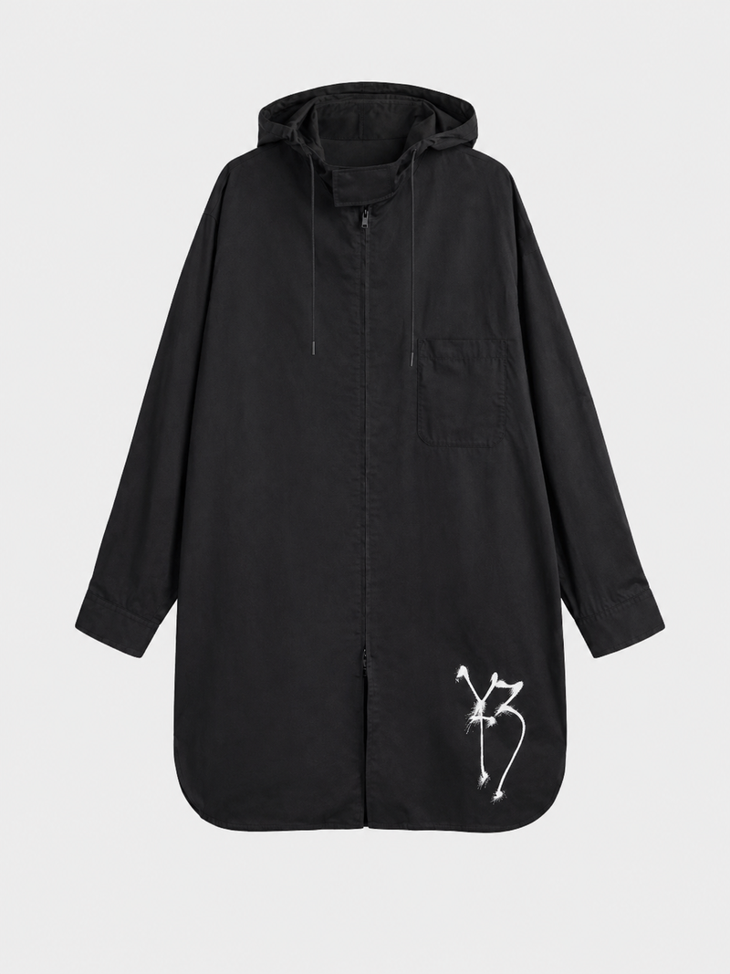 Chito Graphic Hooded Cotton Shirt Black- Hombre Amsterdam