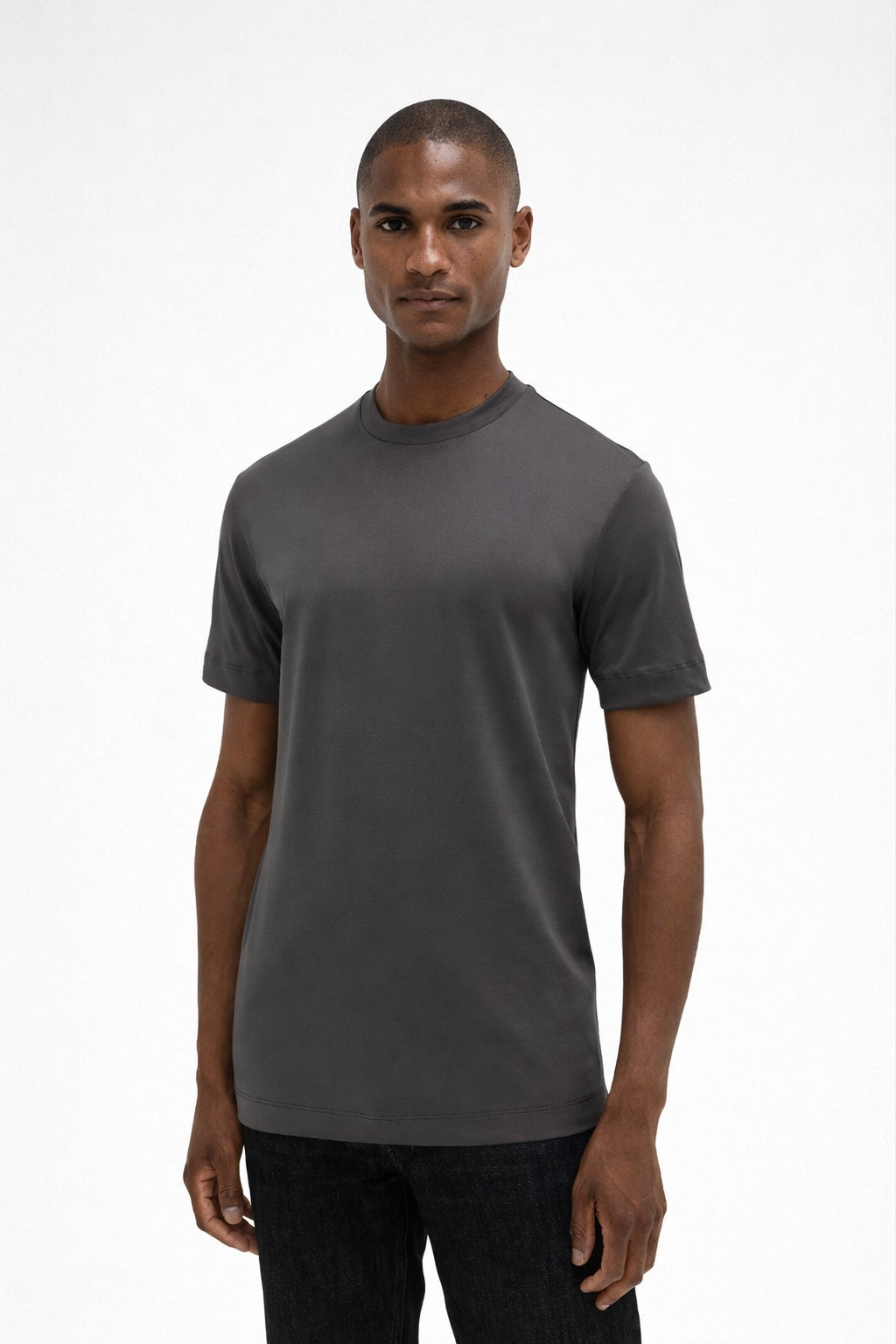 Interlock Supima T-Shirt Dark Grey- Hombre Amsterdam