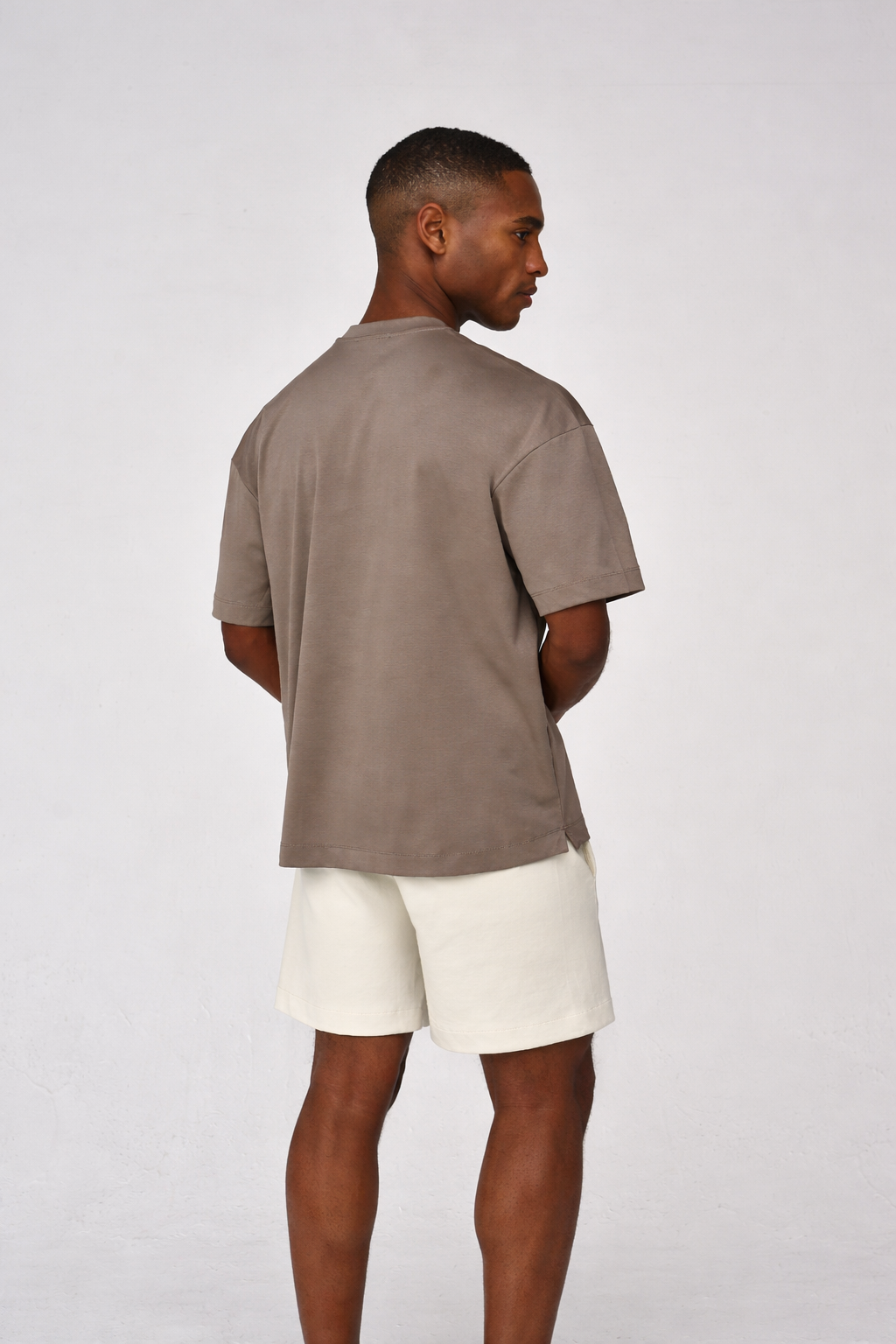 Interlock Supima T-Shirt Lead Grey Oversized- Hombre Amsterdam