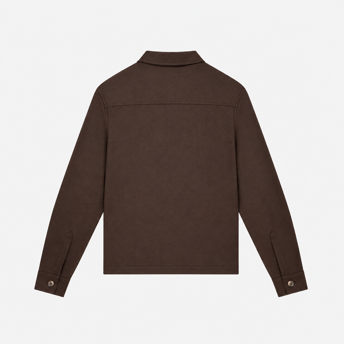 Flannel Stretch Overshirt Dark Brown- Hombre Amsterdam