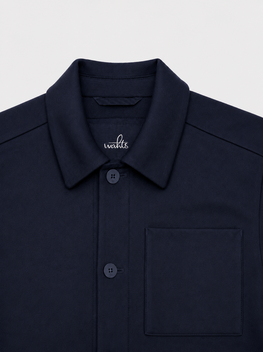 Wool Cashmere Shirt Jacket Night Blue- Hombre Amsterdam
