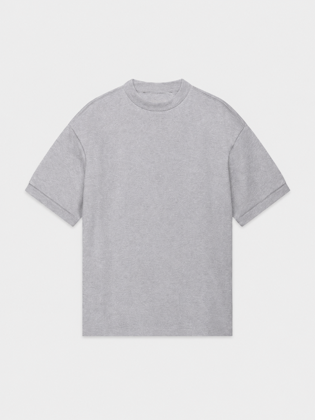 Fleece Oversized T-Shirt Light Grey Melange- Hombre Amsterdam
