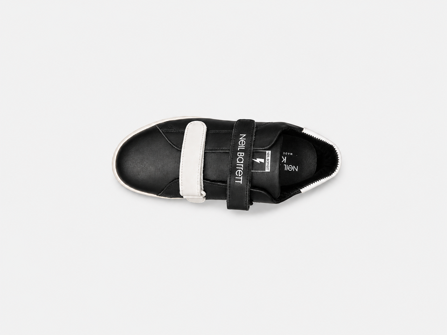 Black White Leather Kids Sneakers- Hombre Amsterdam