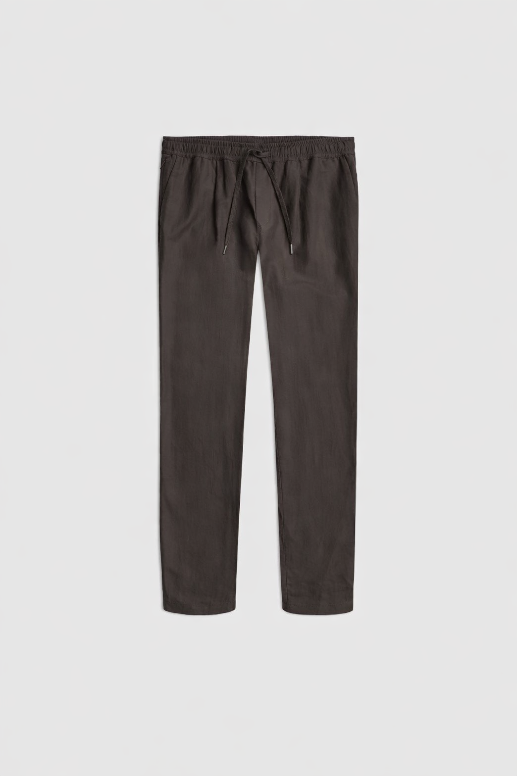 Summer Wool Pleated Comfort Trousers Dark Brown- Hombre Amsterdam